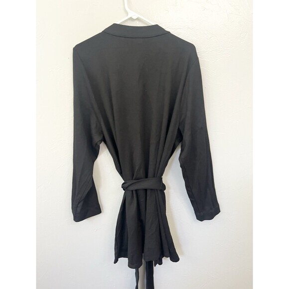 Ruby Ribbon Wrap Ponte Jacket Cardigan Sweater Top With Belt Size 2X XXL Black - Picture 8 of 9